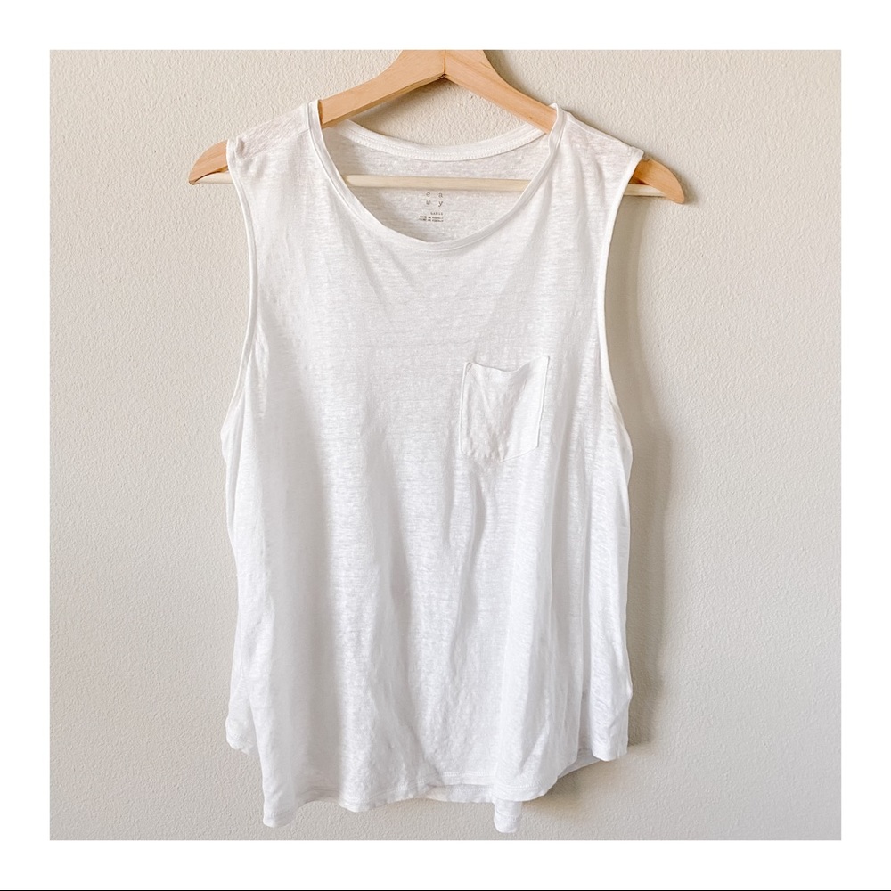 LIKE NEW | a new day | Sheer White Tank Top
